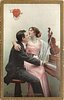 Image 1 - TO THE ONE I LOVE MUSIC HATH CHARMS she sits on his knee holding violin, he attempts to play the piano