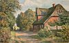 Image 1 - farm house right of road, distant person & dog