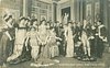 Image 1 - MME.REJANE DANS MME. SANS-GENE large group of actors & actresses,women left, two seated, men right