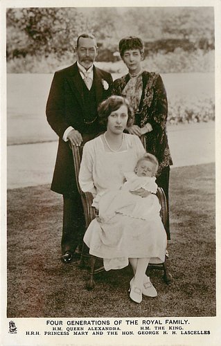 FOUR GENERATIONS OF THE ROYAL FAMILY H.M. QUEEN ALEXANDRA...LASCELLES ...