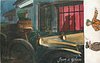 Image 1 - JUST A (G)LASS night scene, woman sits in car observing silhouette of her partner kissing a maid