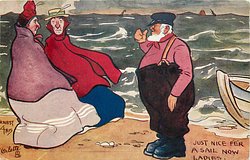 JUST NICE FER A SAIL NOW LADIES