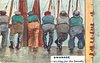 Image 33 - six fishermen lined up facing away, comes with & w/o WAITING FOR THE SMACKS or WEIGHTY SMACKS DISCHARGED DAILY for ILFRACOMBE only