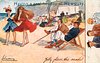 Image 5 - JOLLY PLACE, THE SANDS! two men in deck chairs ogle two pretty girls walking by