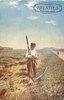 Image 2 - man stands at edge of corn fields, scythe in front, road far right
