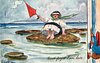 Image 5 - DON'T FORGET I AM HERE fat visitor sitting on rock cut off by incoming tide
