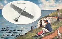 inset LATHAM ASCENDING courting couple and dog on cliffs