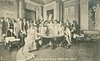 Image 1 - MME.REJANE DANS MME. SANS-GENE large group of actors & actresses behind table, mid-distant view