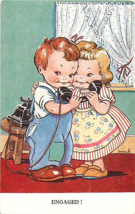 ENGAGED! Telephone - TuckDB Postcards