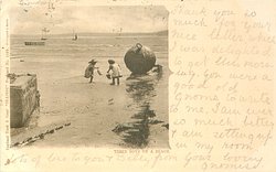 THREE BOYS ON A BEACH