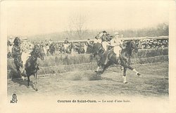 COURSES DE SAINT-OUEN. - LE SAUT D'UNE HAIE
