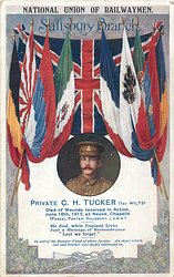 PRIVATE C.H. TUCKER(IST. WILTS) DIED OF WOUNDS RECEIVED IN ACTION, JUNE 18TH, 1915, AT NEUVE; CHAPELLE