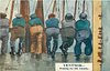 Image 37 - six fishermen lined up facing away, comes with & w/o WAITING FOR THE SMACKS or WEIGHTY SMACKS DISCHARGED DAILY for ILFRACOMBE only