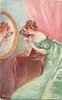Image 1 - bulldog & pretty lady look at their reflection in mirror