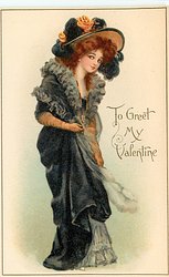 TO GREET MY VALENTINE girl in deep blue
