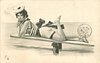 Image 1 - girl lying prone on diving board, her left foot up in air, fingers to mouth