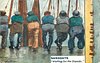 Image 27 - six fishermen lined up facing away, comes with & w/o WAITING FOR THE SMACKS or WEIGHTY SMACKS DISCHARGED DAILY for ILFRACOMBE only