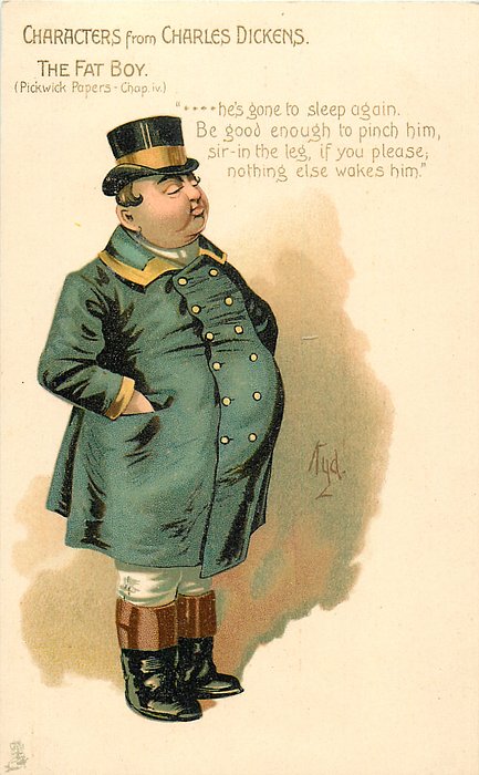 Antique Print DICKENS SERGEANT BUZFUZ & Joe the Fat Boy PICKWICK outlet PAPERS KYD