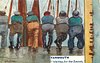 Image 41 - six fishermen lined up facing away, comes with & w/o WAITING FOR THE SMACKS or WEIGHTY SMACKS DISCHARGED DAILY for ILFRACOMBE only