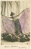 Image 5 - PETIT woman in gown with huge wings, flowers in front of her