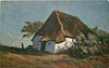 Image 1 - person stands in front of thatched cottage, white walls