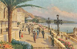 MONTE-CARLO. LES TERRASSES ET LE CAP MARTIN