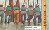 Image 39 - six fishermen lined up facing away, comes with & w/o WAITING FOR THE SMACKS or WEIGHTY SMACKS DISCHARGED DAILY for ILFRACOMBE only