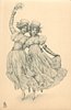 Image 1 - two girls dance front, one holds flowers high in her right hand