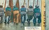 Image 43 - six fishermen lined up facing away, comes with & w/o WAITING FOR THE SMACKS or WEIGHTY SMACKS DISCHARGED DAILY for ILFRACOMBE only