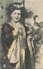 Image 3 - young woman in Japanese dress faces front smoking cigarette using long holder, head erect