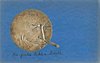 Image 1 - silver inset man in the moon smoking, blue background