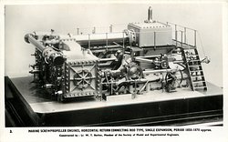 MARINE SCREWPROPELLER ENGINES, HORIZONTAL RETURN CONNECTING ROD TYPE, SINGLE EXPANSION, PERIOD 1850-1870 APPROX.