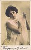 Image 5 - woman with filmy wrap around shoulders, right hand on her left shoulder