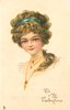 Image 1 - TO MY VALENTINE head & shoulders study, faces & looks front, blue hair band, necklaces