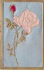 Image 1 - rose and bud, blue background