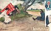 Image 1 - DISSOLVING PARTNERSHIP girl sits behind car in ditch next to a large tree, driver sits in the road