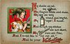 Image 1 - MY CHEEKS ARE RED, MY thimble NEW, MY FINGERS WHITE AND CLEAN, MY EYES ARE VERY ROUND AND BRIGHT, MY needle 'EYES', I MEAN. AND THOUGH MY STITCHES ARE NOT SHORT, MY scissors SURE ARE FINE, AND I WOULD LIKE TO 'CUT OUT ALL,' AND BE YOUR VALENTINE