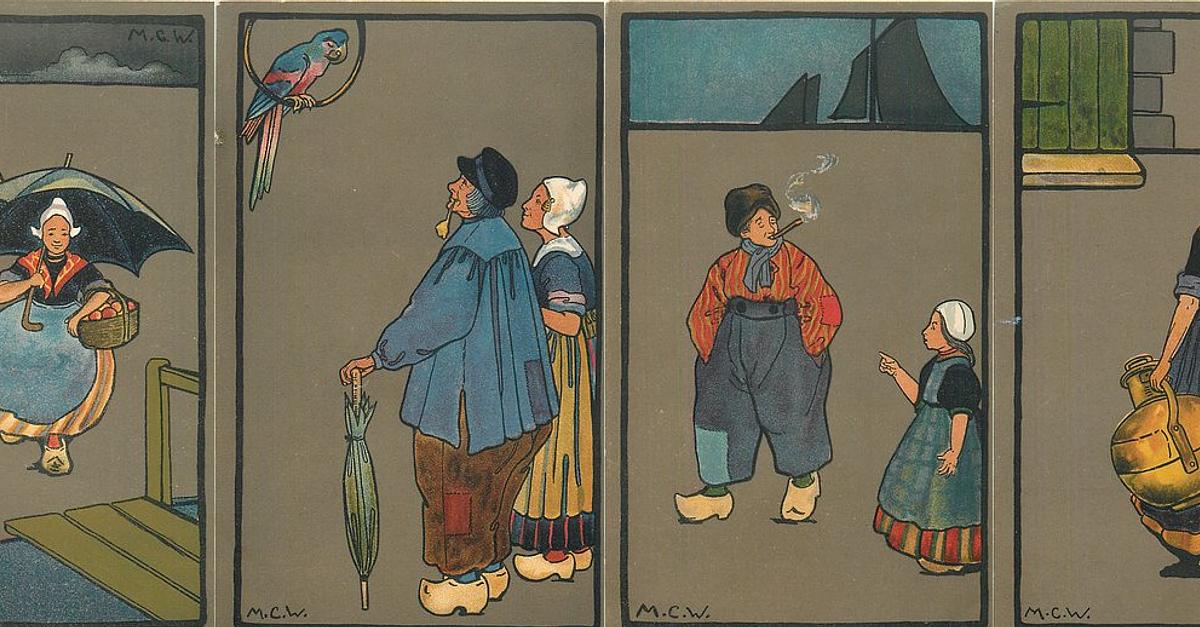 Set: Dutch character studies - TuckDB Postcards